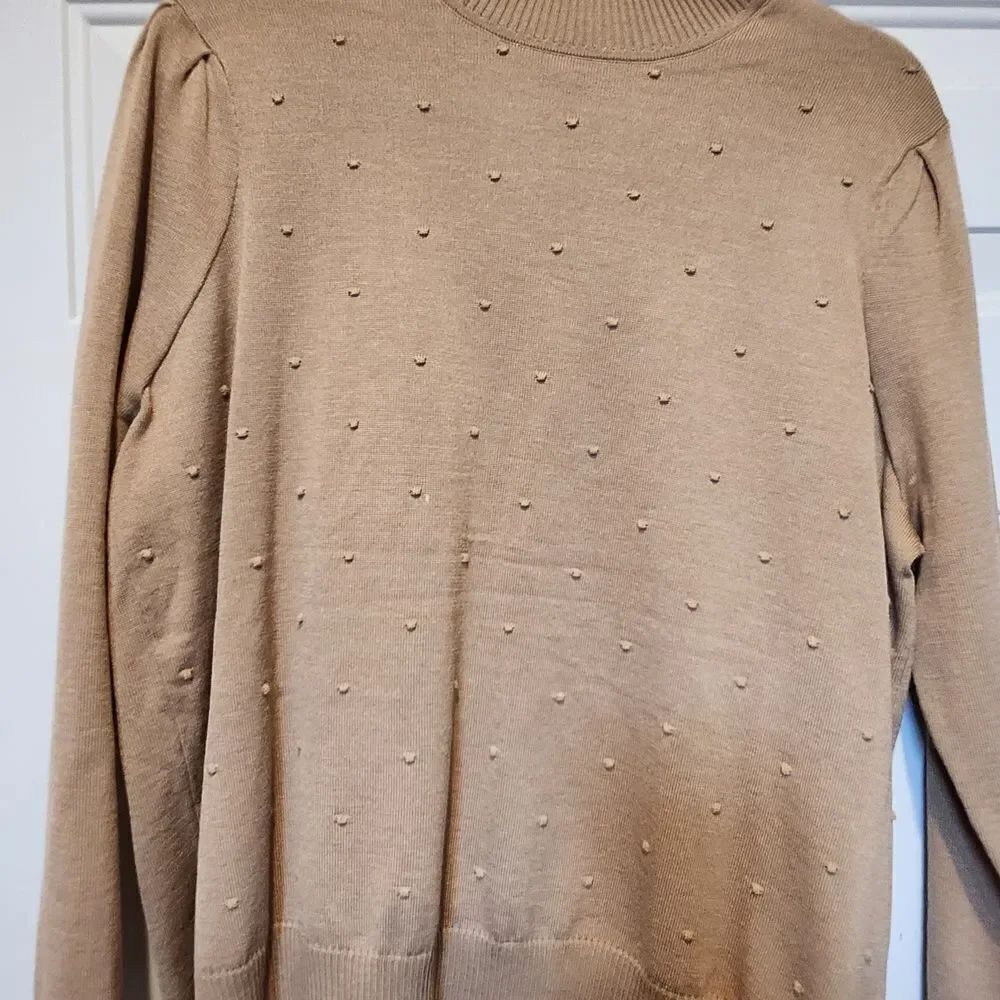 Women's Cowl & Turtleneck Sweater — Beige